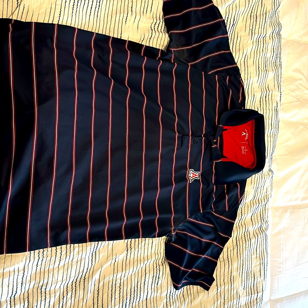 Antigua polo shirt. Stripe. Size Large